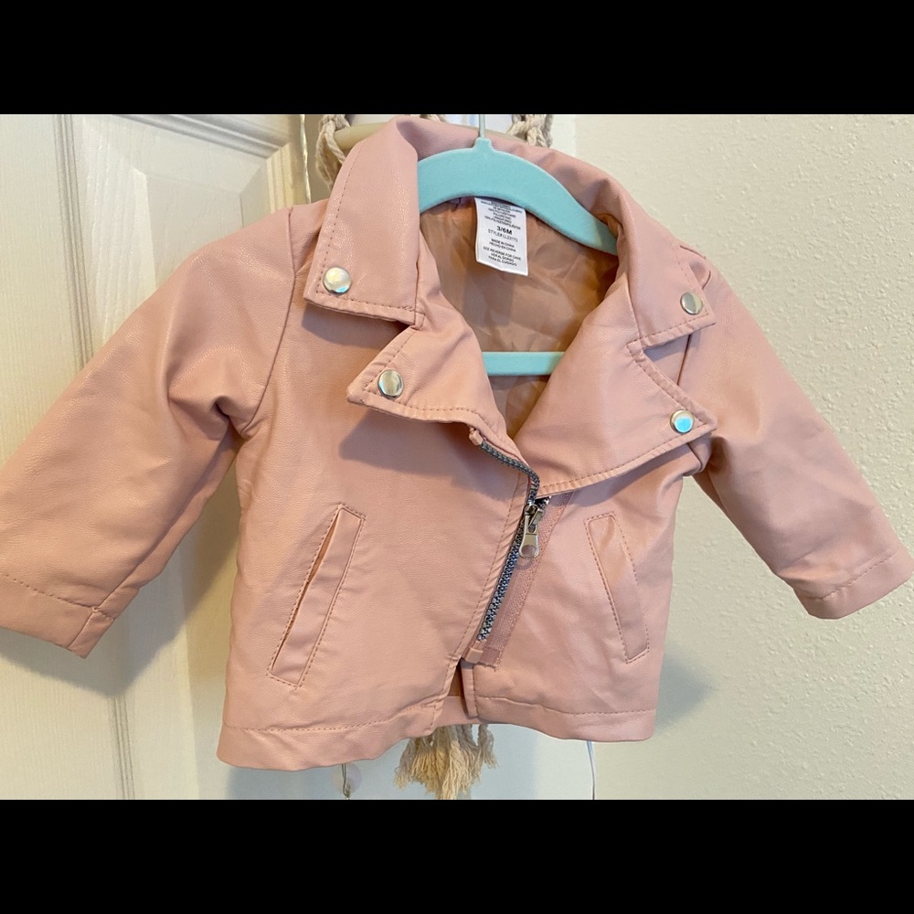 Faux Leather Girls’ Jacket